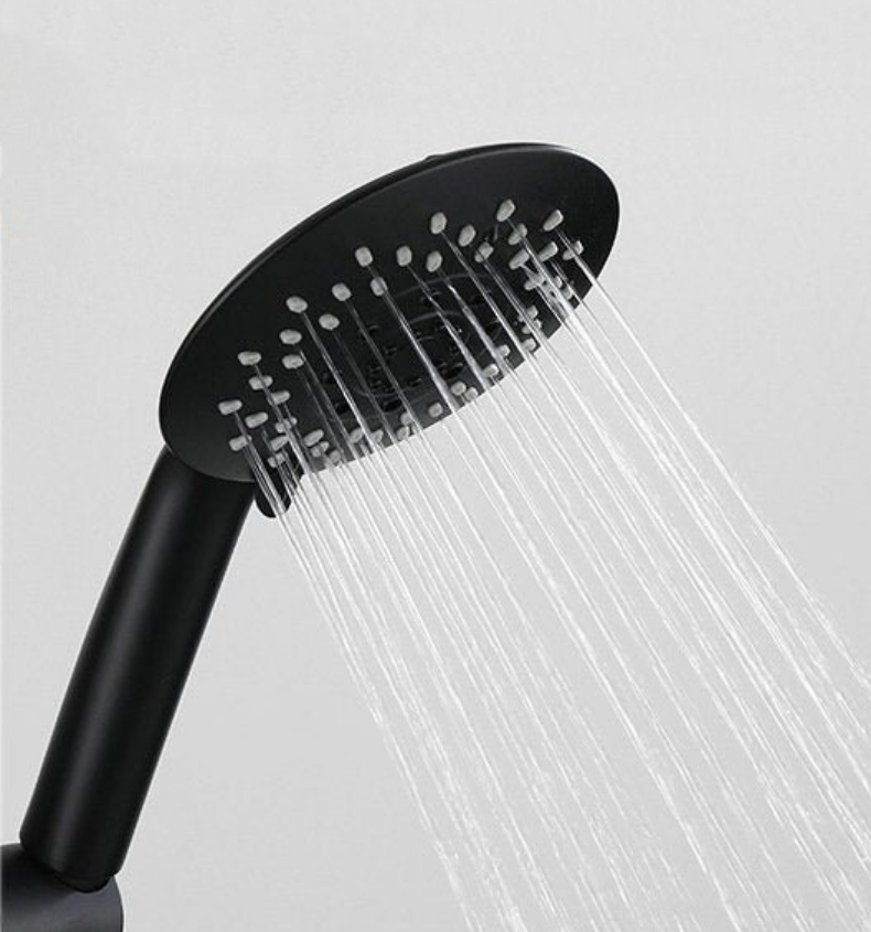 Pommeau de Douche Economique Noir 4 Jets