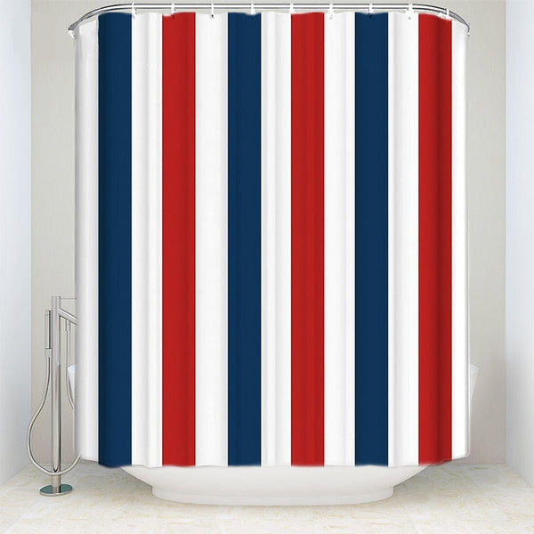 Rideau De Douche Bleu Blanc Rouge