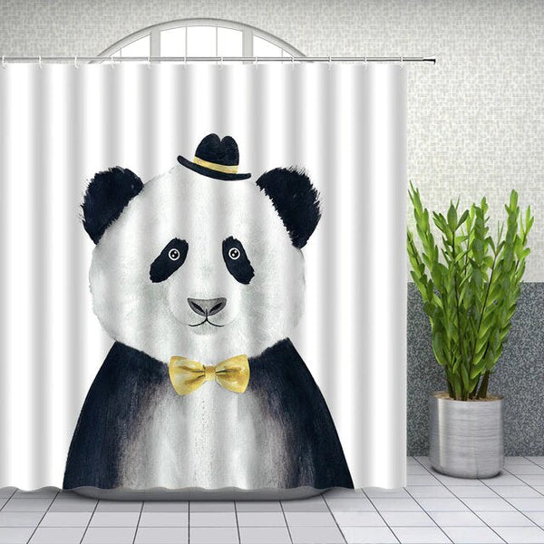 Rideau De Douche Panda Élégant