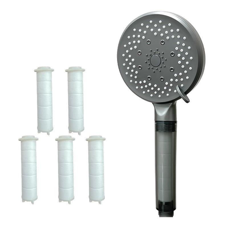 Pommeau de Douche Filtrant 5 modes Gris