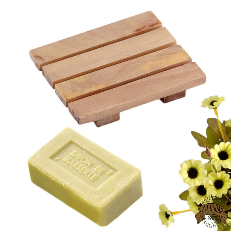 Porte savon bois naturel style palette