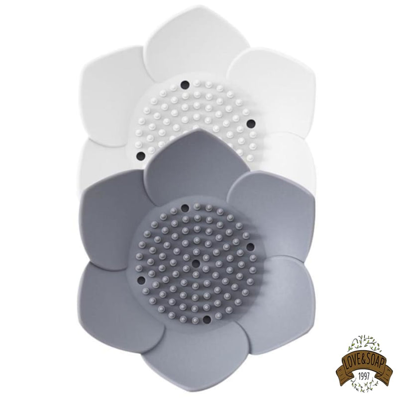 Porte savon douche design fleur