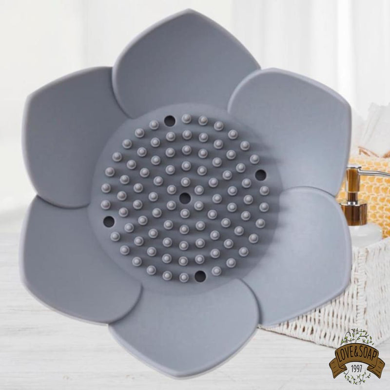 Porte savon douche design fleur