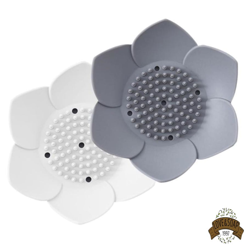 Porte savon douche design fleur