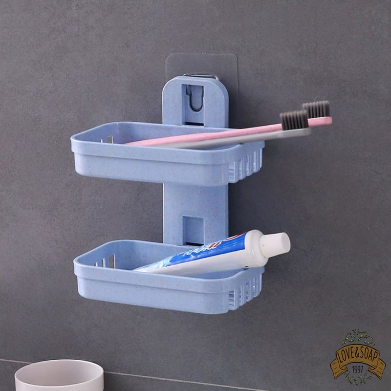 Porte savon douche double support