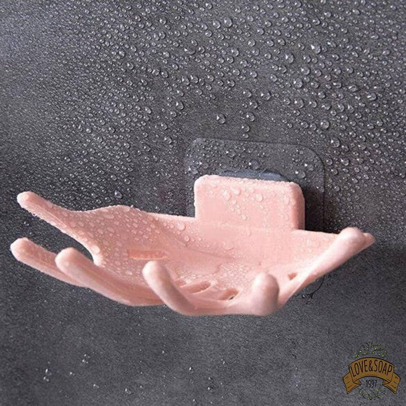 Porte savon mural design corail