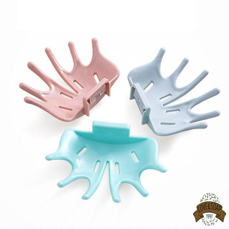 Porte savon mural design corail