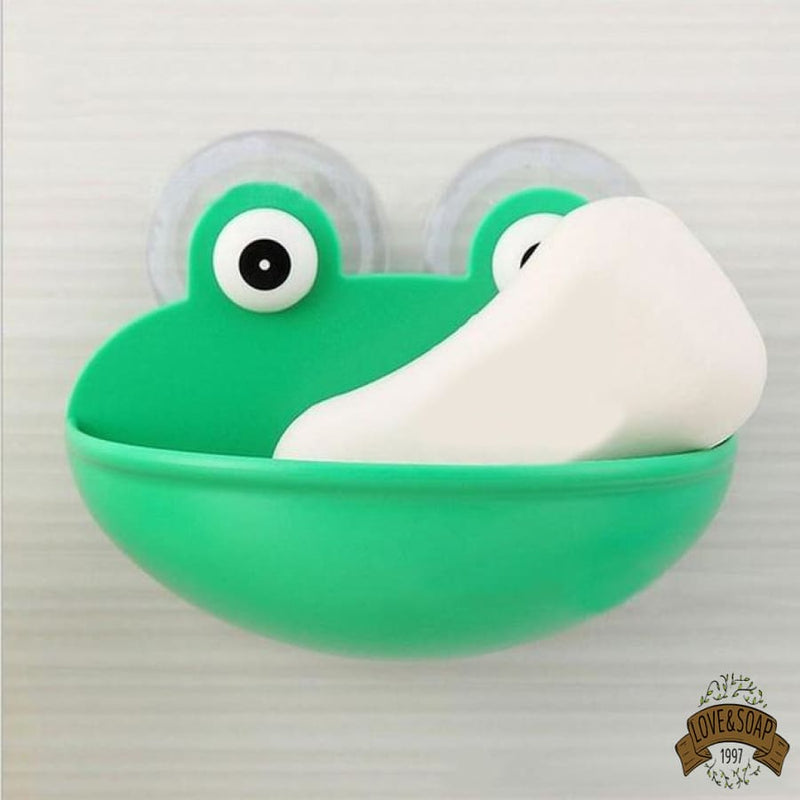 Porte savon mural grenouille ventouse