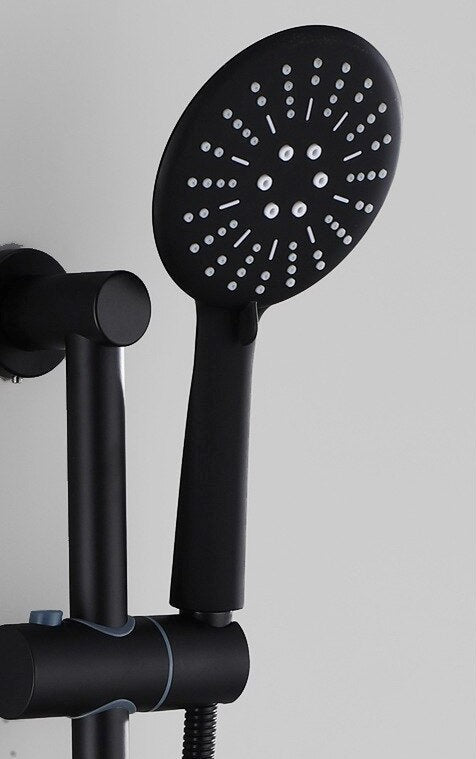 Pommeau de Douche Design Rond Noir