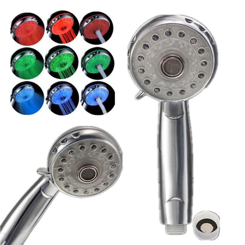 Pommeau de Douche Anti Calcaire 3 Jets Led