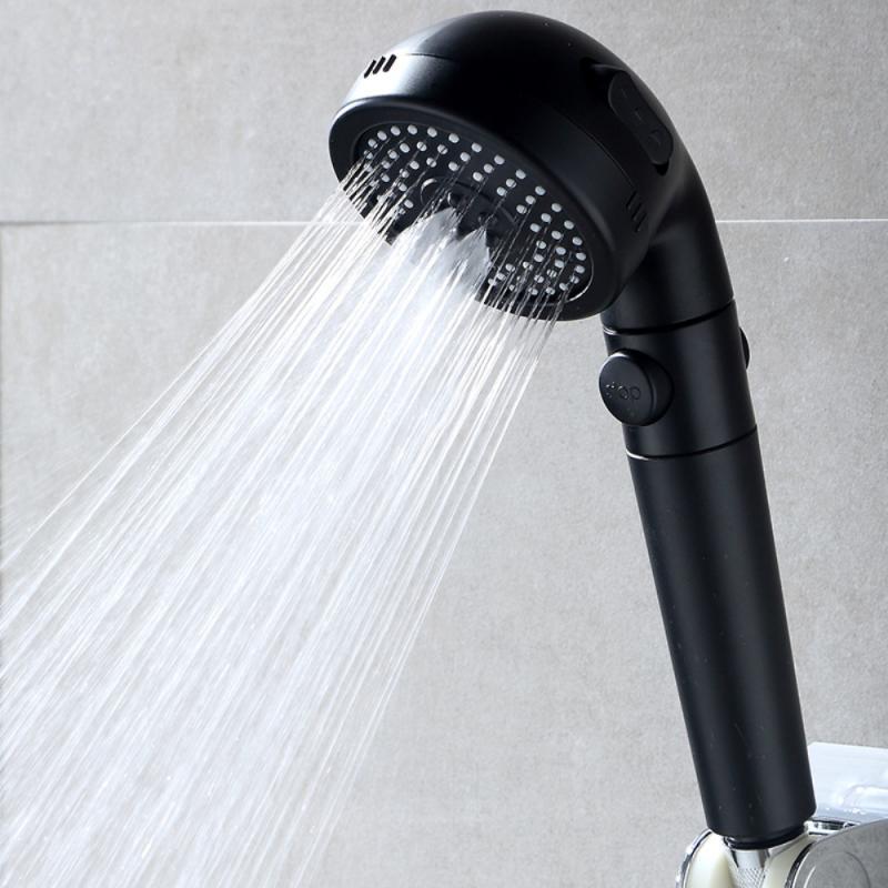 Pommeau de Douche Filtrant Noir 4 Jets