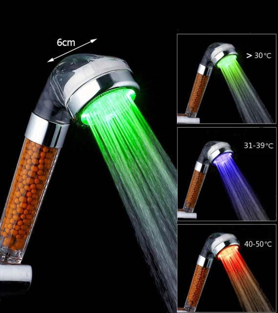 Pommeau de Douche Led 3 Couleurs Classique