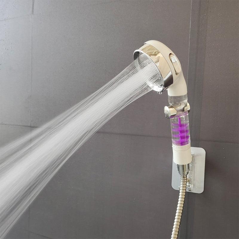 Pommeau de Douche Anti Calcaire Turbo 3 Jets