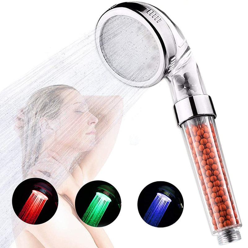 Pommeau de Douche Led Filtrant 3 Couleurs