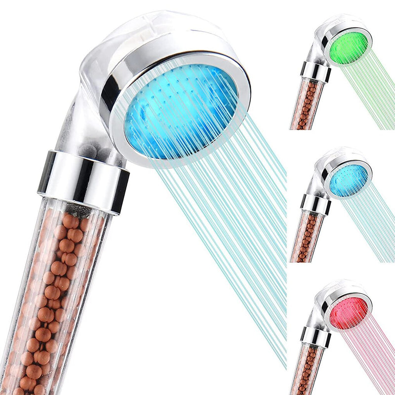 Pommeau de Douche Led Filtrant 3 Couleurs