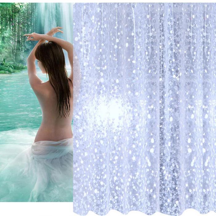 Rideau De Douche Transparent Avec Motif